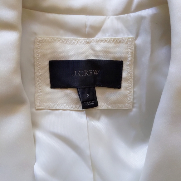 Rare! J Crew Collection Shawl Collar Off White Tuxedo Blazer 8 - Picture 9 of 10